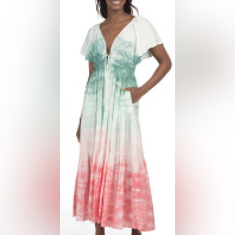 YFB Mara Maxi Dress in Everglade Paintbrush Wash - Picture 12 of 12